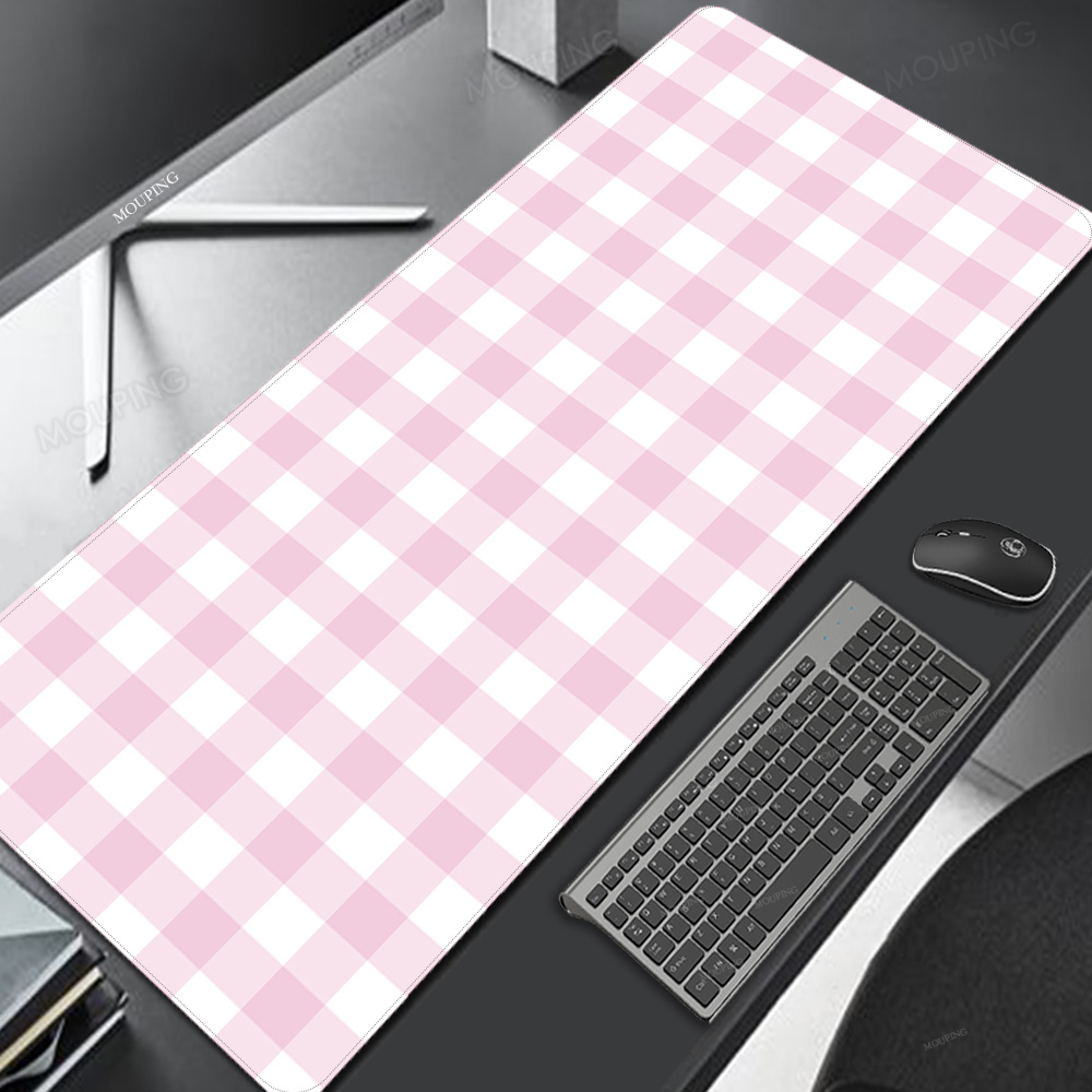 Laptop Accessories Pink - Tapis de souris en treillis rose,
