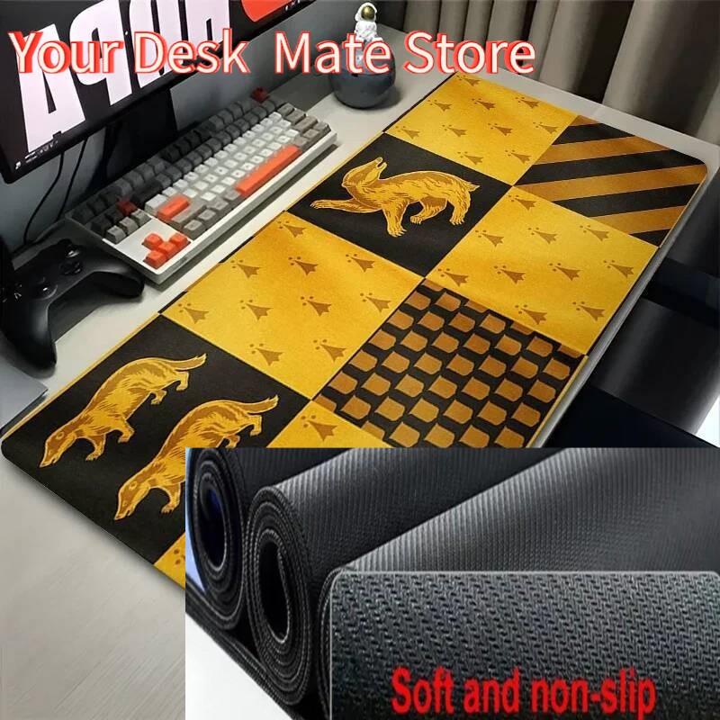 Yellow Laptop Accessories - Tapis de souris en blaireau noir