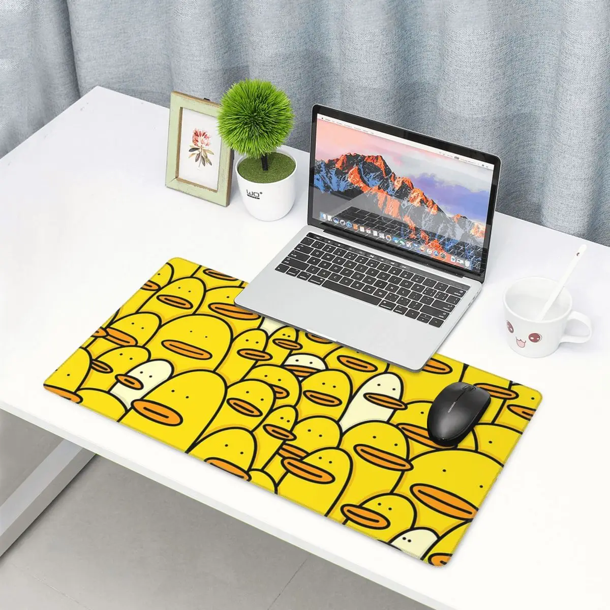 Yellow Laptop Accessories - Grand tapis de souris avec motif