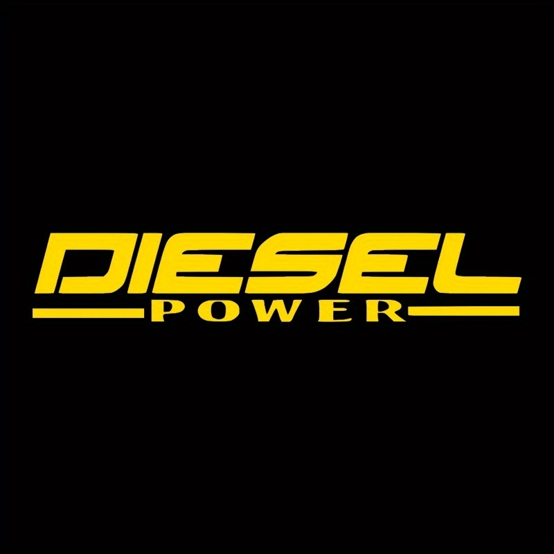 Yellow Laptop Accessories - Autocollant 2D plat Diesel Power noir