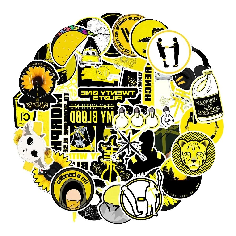 Yellow Laptop Accessories - 50 pièces dessin animé jaune personnalisé
