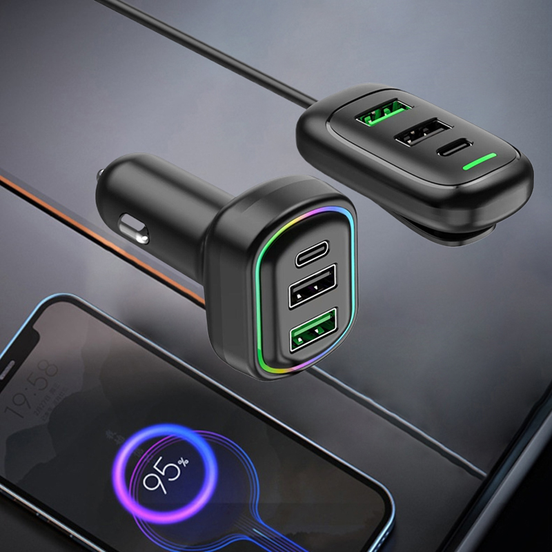 Laptop Accessories Rgb - Chargeur de voiture d'extension avant et