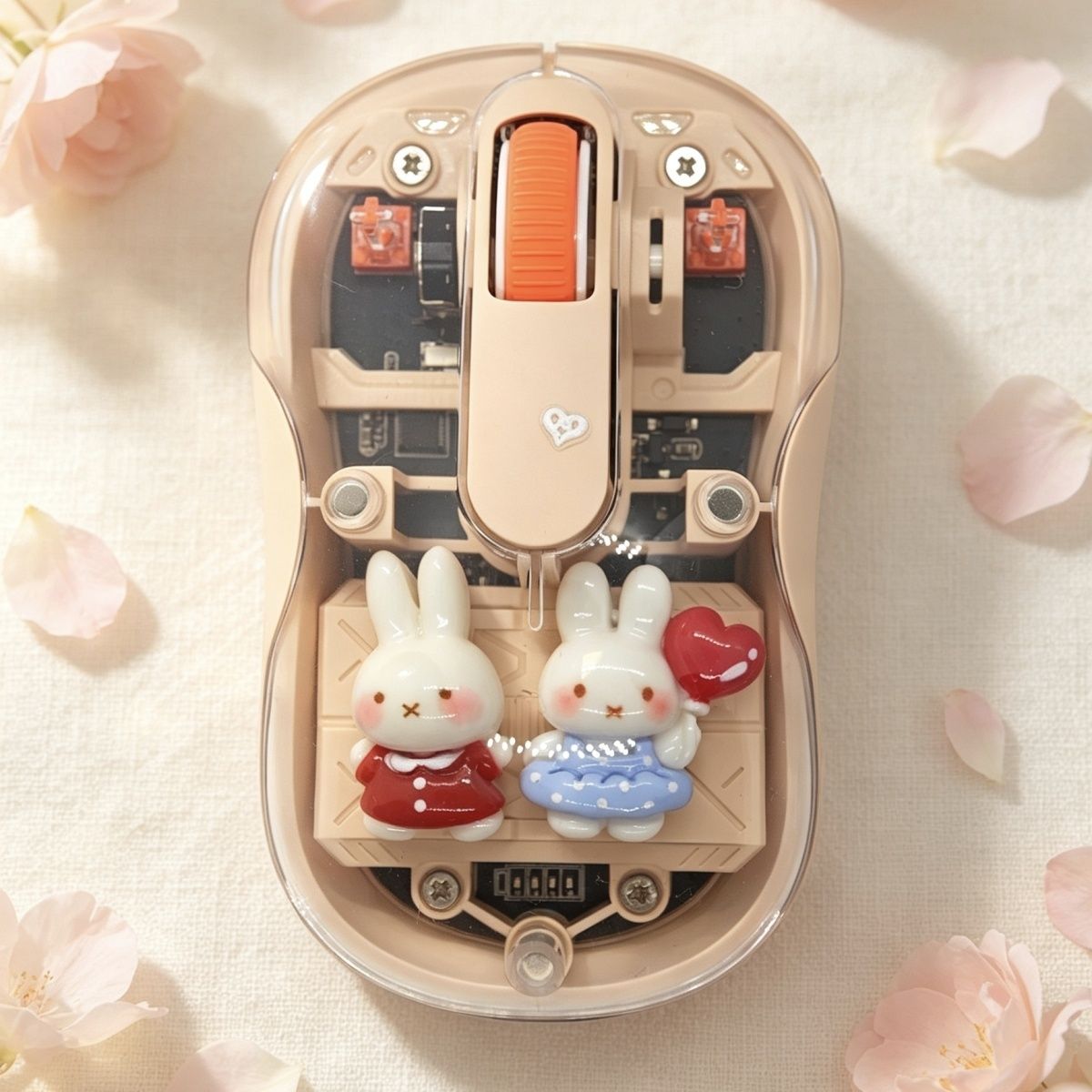 Laptop Accessories Diy - Souris sans fil transparente Miffy, mignonne