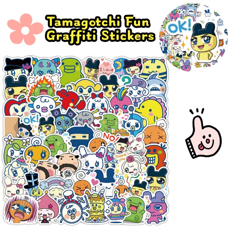 Laptop Accessory - Autocollants Tamagotchi japonais, animaux électroniques, Mametchi,