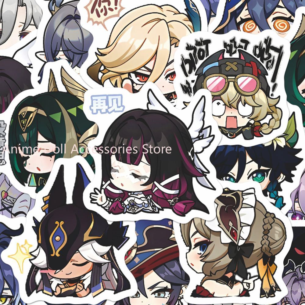 Laptop Accessory - 64 autocollants Genshin Impact Moon Maiden,