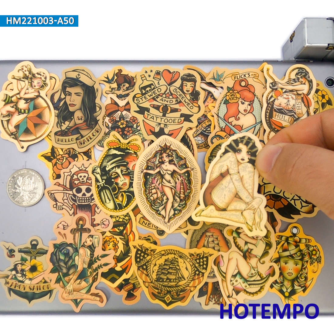 50 pièces, Rétro-décalcomanies - Yellow Laptop Accessories avis et prix