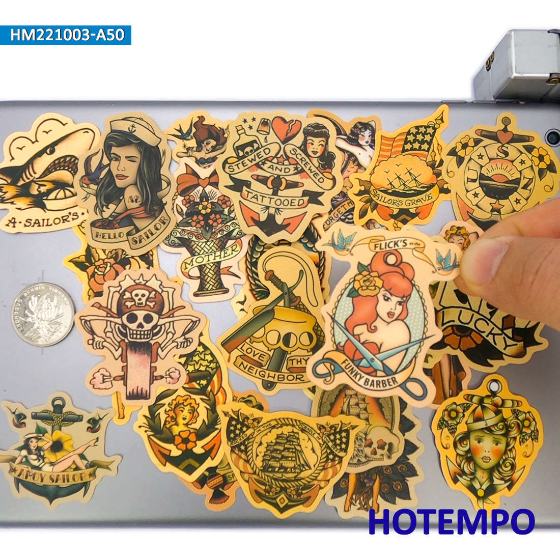 50 pièces, Rétro-décalcomanies - Yellow Laptop Accessories avis et prix
