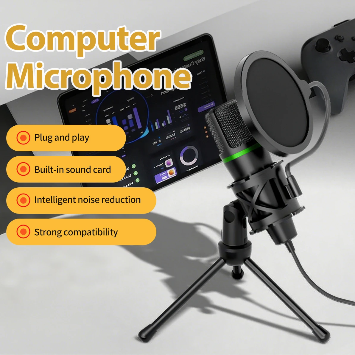 Microphone à condensateur USB  - Laptop Accessories Rgb avis et prix